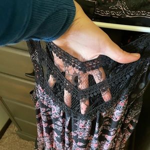 Free people lace detail, maxi dress